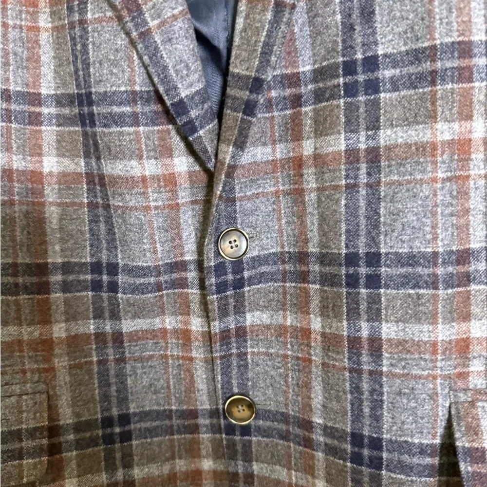 Williams & Kent Wool and‎ Silk Plaid Blazer